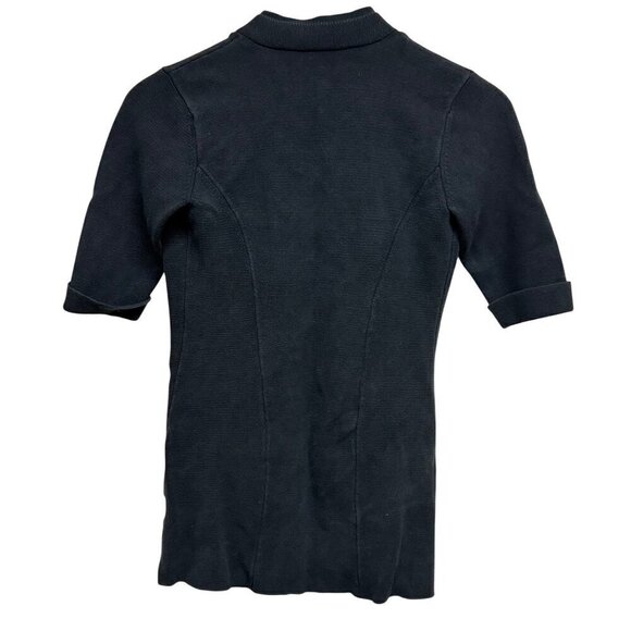 Eileen Fisher Petite Black Silk/Cotton Open Cardigan Sweater Womens Size PP - Picture 2 of 4